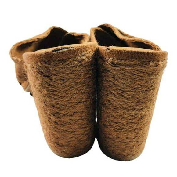 NWOT Qupid Womens Criss Cross Strappy Block Heels Sandals Brown US 10 EU 41 - Picture 6 of 9